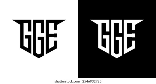GGE letra logotipo design com fundo branco no ilustrador, logotipo vetorial moderno alfabeto estilo de sobreposição de fonte, caligrafia projetos para logotipo, cartaz, convite, etc.
