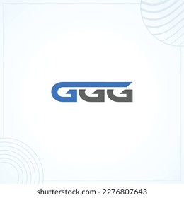 GGG 3GLogo Template In Modern Creative Minimal Style Vector Design 