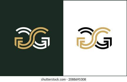 G,GG Abstract Letters Logo Monogram