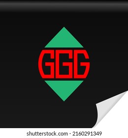 GGG logo monogram isolated on circle element design template