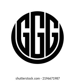 Ggg Threeletter Creative Circle Shape Logo Stock Vector (Royalty Free ...