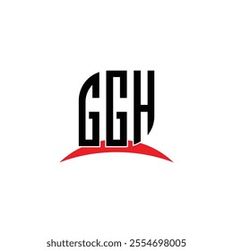 GGH letter logo design with white background in illustrator, vector logo modern alphabet font