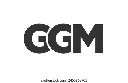 GGM logo design template with strong and modern bold text. Initial based vector logotype featuring simple and minimal typography. Trendy company identity ideal for businesses brand presence.