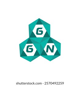GGN creative minimalist letter logo. GGN unique vector initials alphabet letter logo design

