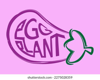 ggplant vector. Eggplant flat design