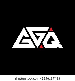 GGQ triangle letter logo design with triangle shape. GGQ triangle logo design monogram. GGQ triangle vector logo template with red color. GGQ triangular logo Simple, Elegant, and Luxurious design.