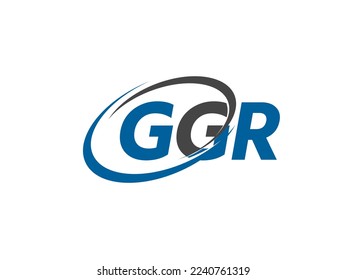 Letra GGR diseño creativo elegante del logo de swoosh