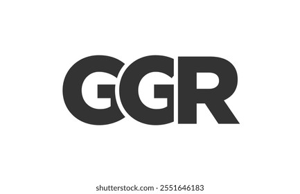 GGR logo design template with strong and modern bold text. Initial based vector logotype featuring simple and minimal typography. Trendy company identity ideal for businesses brand presence.