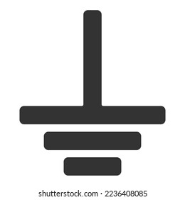 Gground sign - icon, illustration on white background, glyph style
