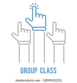 Ggroup class outline icon