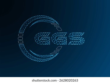 GGS low poly letter logo vector design. GGS lower poly logo design. Low poly logo.