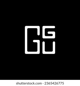 GGU Brief Logo Vektordesign, GGU einfach und modern Logo. GGU luxuriöses Alphabet-Design  