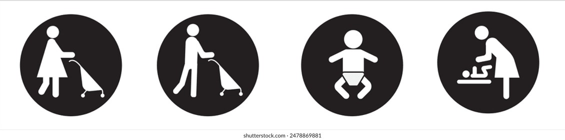 Gguidance pictogram icons about social life.Guidance icon set vector illustration, airport, bus station, shopping mall