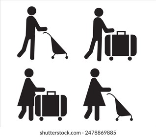 Gguidance pictogram icons about social life.Guidance icon set vector illustration, airport, bus station, shopping mall