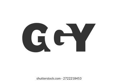 GGY logo design. Initial letter G G Y bold font style for tech startups, consulting, corporate branding. Creative company name, headlines typography identity, trendy logotype. Vector illustration.