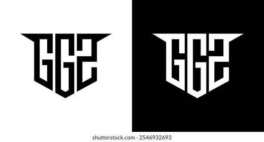 GGZ letter logo design with white background in illustrator, vector logo modern alphabet font overlap style, calligraphy designs for logo, Poster, Invitation, etc.