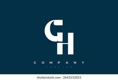 GH Abstract Geometric Logo Design. Modern and elegant logo design with simplistic typography elements, showcasing branding excellence.