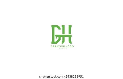 GH Abstract initial monogram letter alphabet logo design