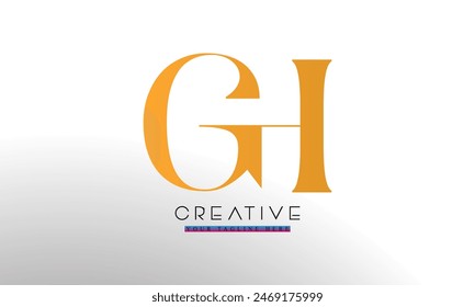 Monograma del logotipo de letras Abstractas de GH