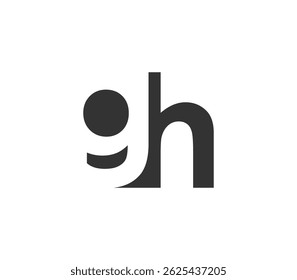 GH creative geometric initial based modern and minimal logo. Letter g h trendy fonts. Universal professional elegant techno vector design.