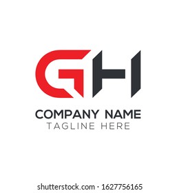 GH Creative Letter Logo Design vector Template. Abstract Letter GH logo Design