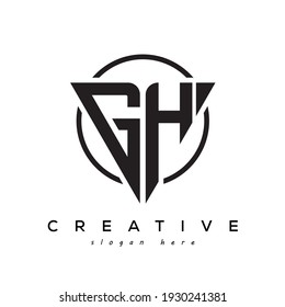 GH creative letter logo with gaming look