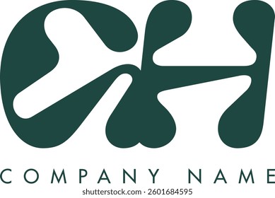 GH creative modern abstract letter logo vector design. Usable for your company or business and brand identity.