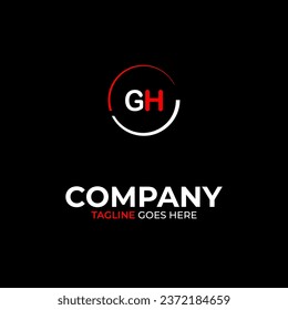 GH creative modern letters logo design template