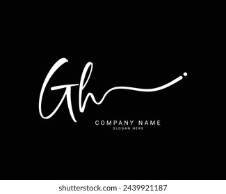 gh g h initial letter handwriting and signature logo