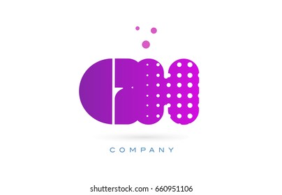 gh g h pink dots dotted letter logo alphabet creative company vector icon design template