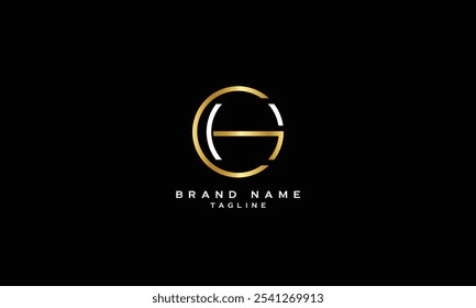 GH, HG, Abstract initial monogram letter alphabet logo design