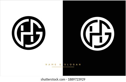 GH,HG Abstrakte Buchstaben Logo-Monogramm