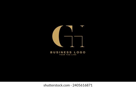 GH, HG, G,H , Abstract letters Logo monogram