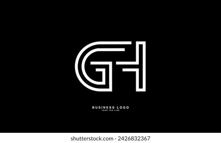 GH, HG, G,H Abstract Letters Logo Monogram