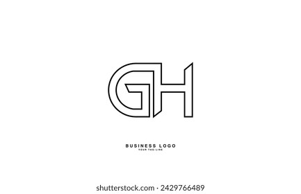 GH, HG, G,H Abstract Letters Logo Monogram