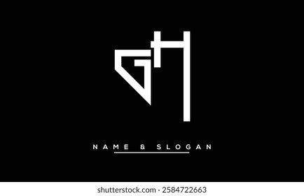 GH, HG Abstract Letters Logo Monogram