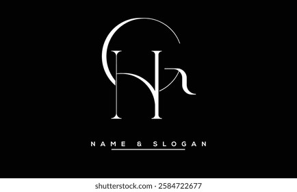 GH, HG Abstract Letters Logo Monogram