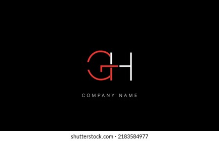 GH, HG Alphabet Letters Logo Monogram