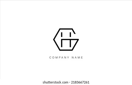 GH, HG Alphabet Letters Logo Monogram