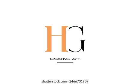 GH, HG, G, H abstract letters logo monogram