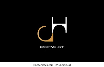 GH, HG, G, H abstract letters logo monogram