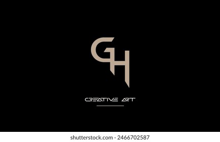 GH, HG, G, H abstract letters logo monogram