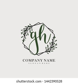 GH Initial beauty floral logo template