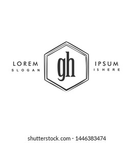 GH Initial beauty monogram logo vector