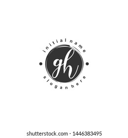 GH Initial beauty monogram logo vector