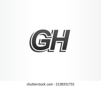 Icono de diseño del logotipo de concepto inicial de GH