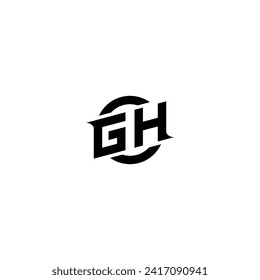 GH initial game logo, banner design for your e-sports or streaming team