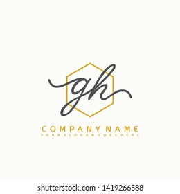 GH Initial handwriting logo concept