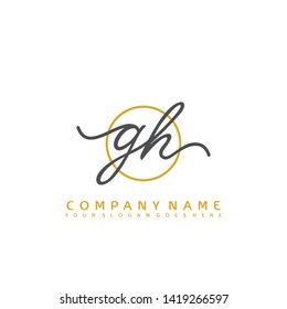 GH Initial handwriting logo concept