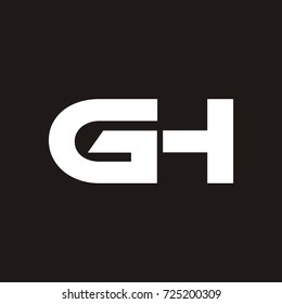 GH initial letter logo design template vector